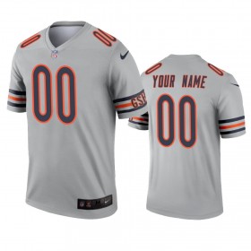 Camiseta Hombre NFL Chicago Bears Personalizar Silver Inverted Legend